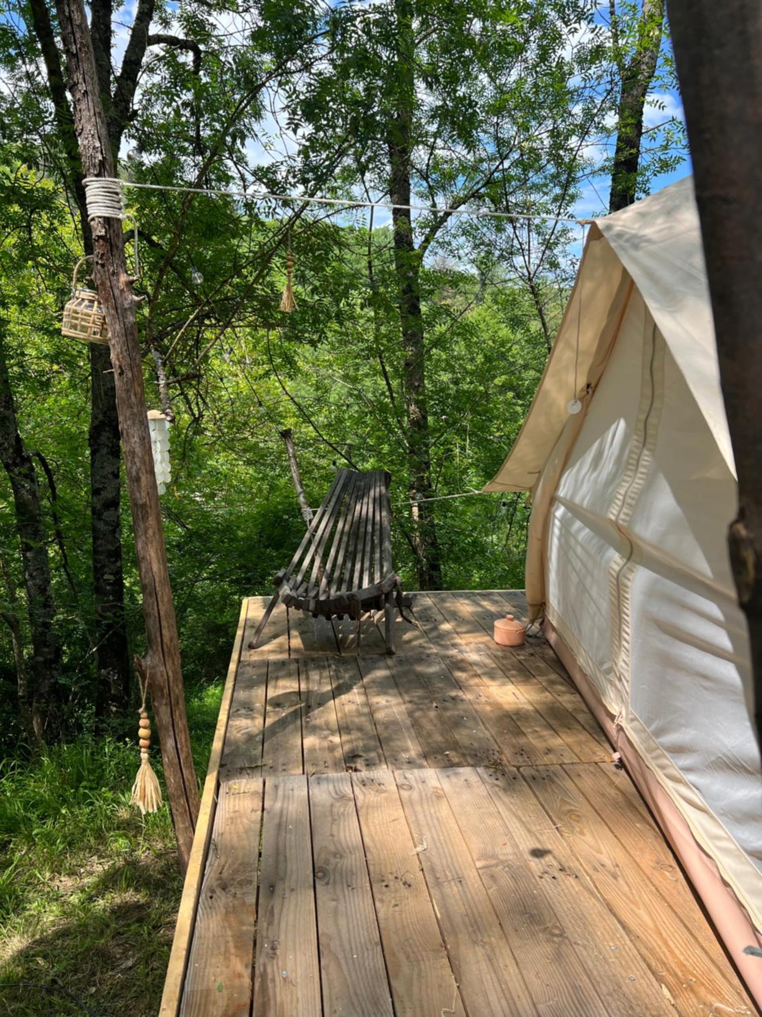 Tente Lodge En Pleine Nature Sumene Bagian luar foto